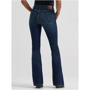 Wrangler 26x34 Bespoke High Rise Flare Dark Blue Jeans Style 112359280 Western